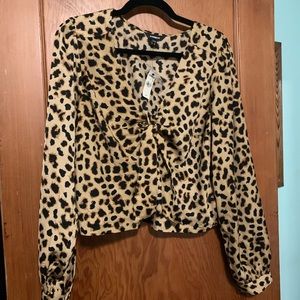 Express cheetah shirt NWT!